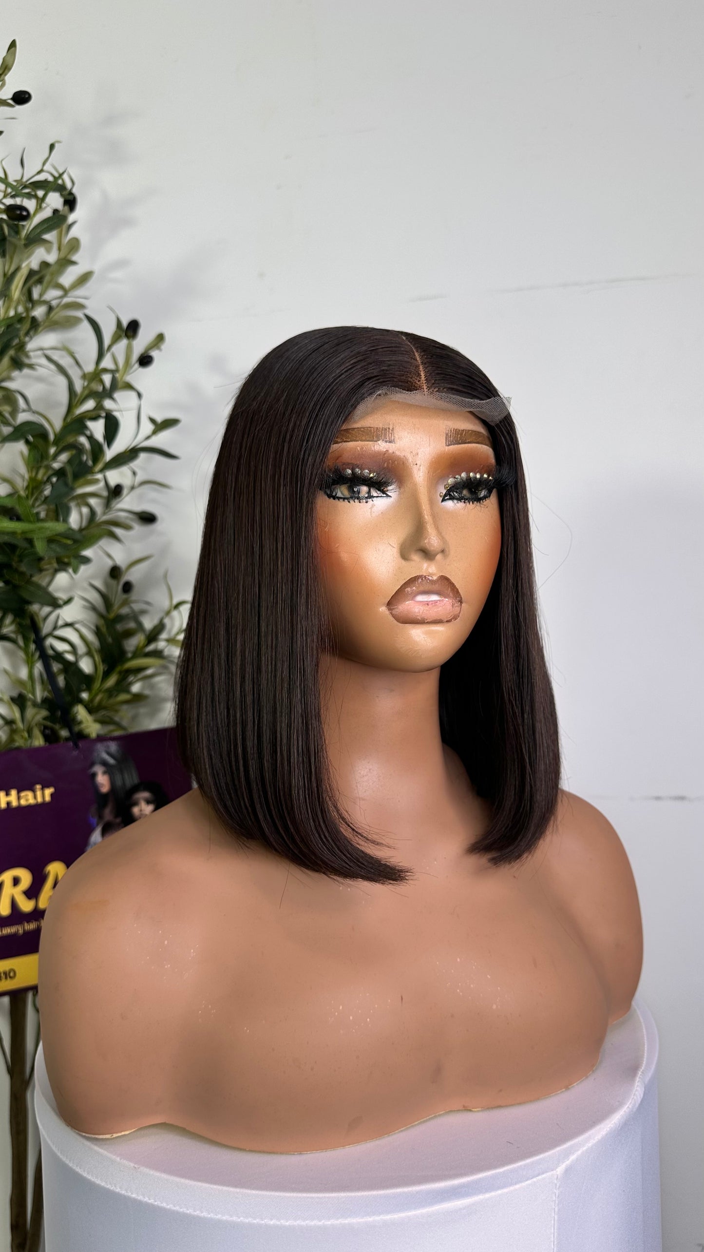 10 inches SDD Vietnamese bone straight, 240g density with 2by6 closure( Kimkay). 100% human hair.  Coffee brown.
