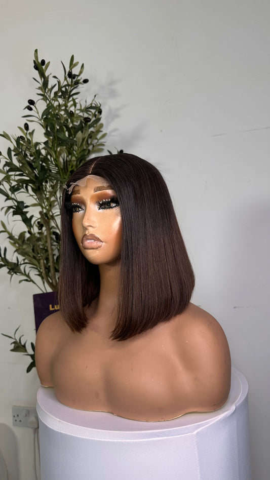 10 inches SDD Vietnamese bone straight, 240g density with 2by6 closure. 100% human hair. Ombre brown