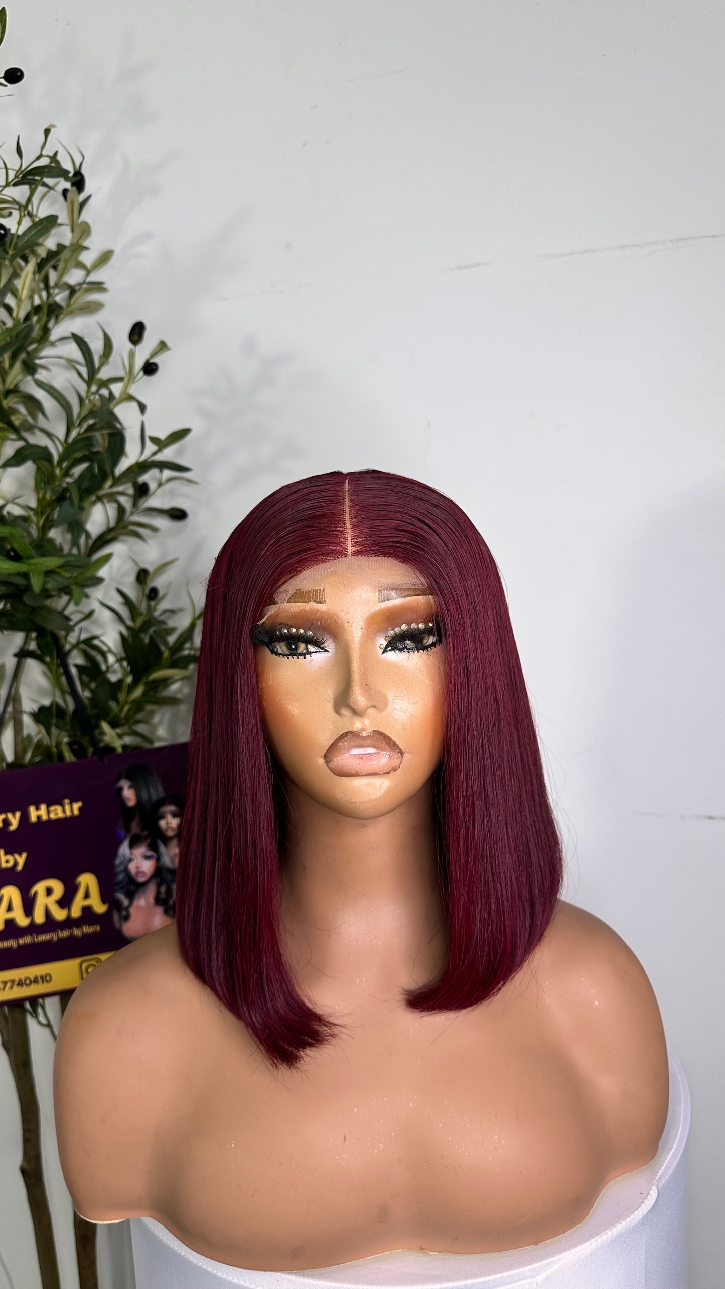 10 inches SDD Vietnamese bone straight, 240g density with 2by6 closure. 100% human hair. Wine Velvet