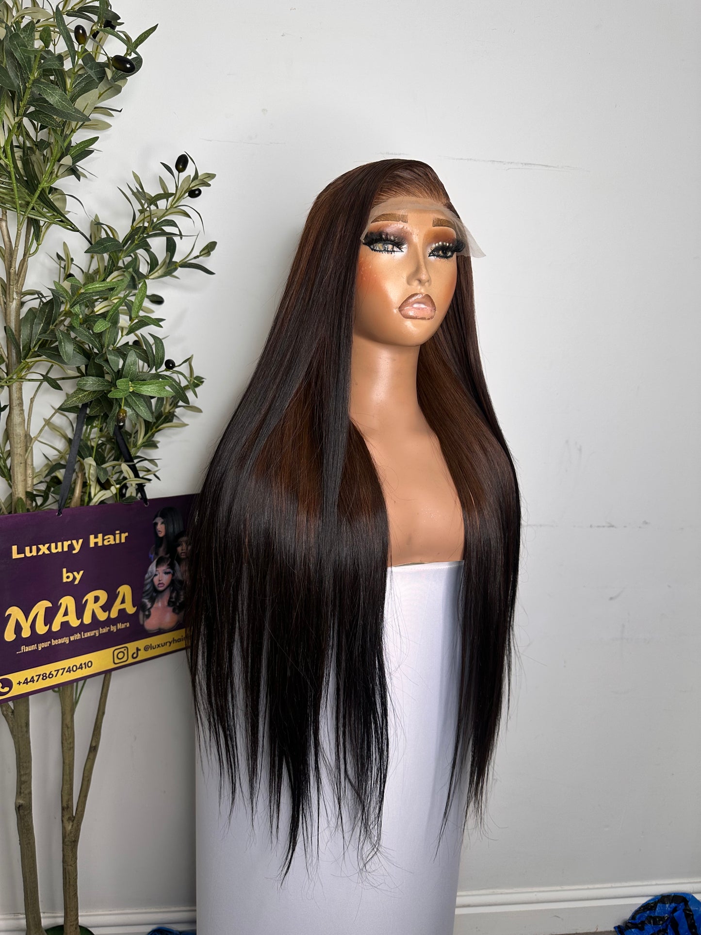 26 inches SDD Vietnamese bone straight , brown ombre black colour,350g  with 5by5 closure. 100% human hair.