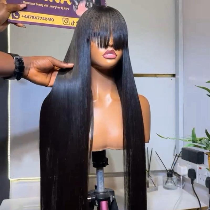 30 inches SDD fringe bone straight wig. 