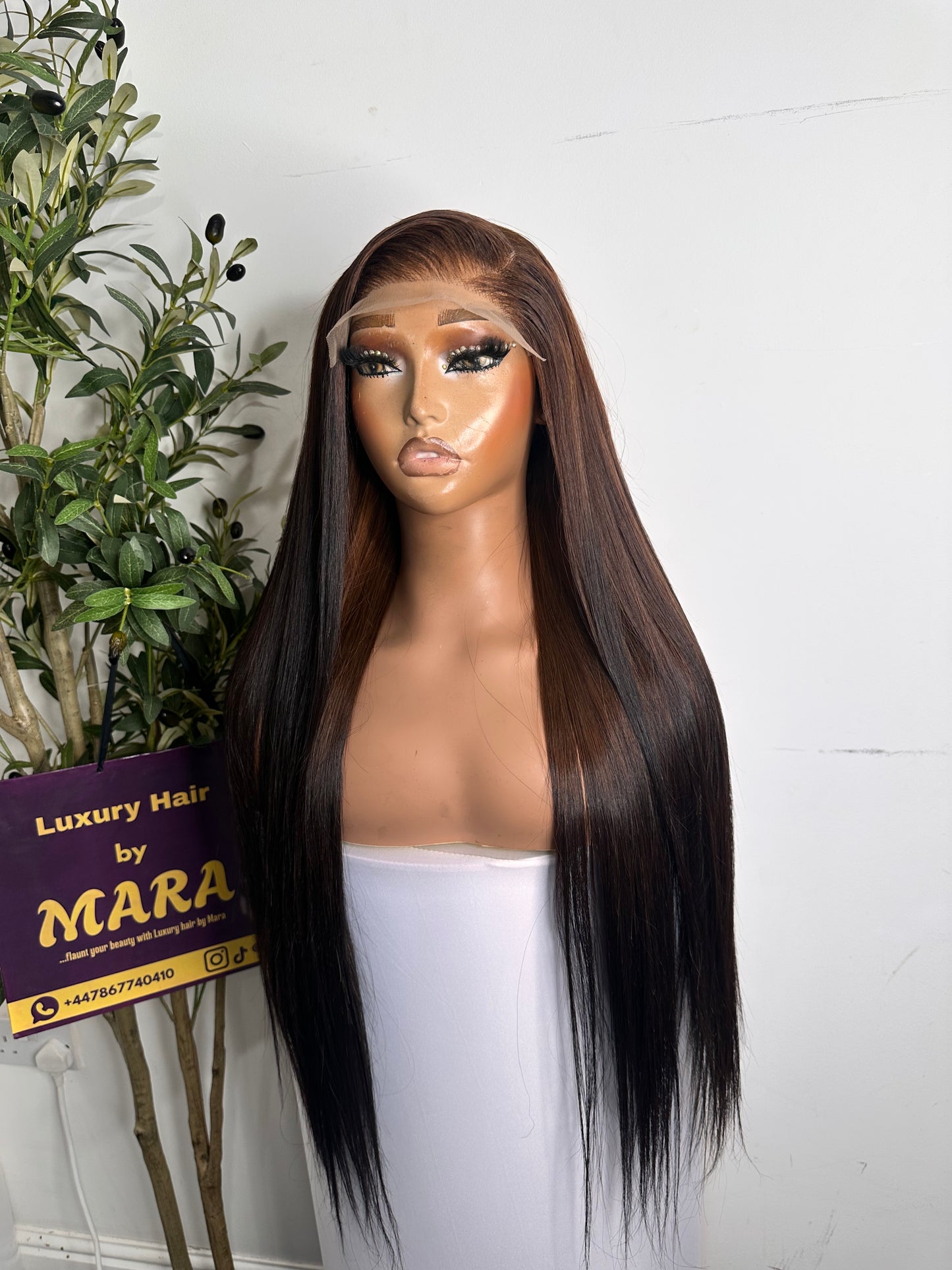 26 inches SDD Vietnamese bone straight , brown ombre black colour,350g  with 5by5 closure. 100% human hair.