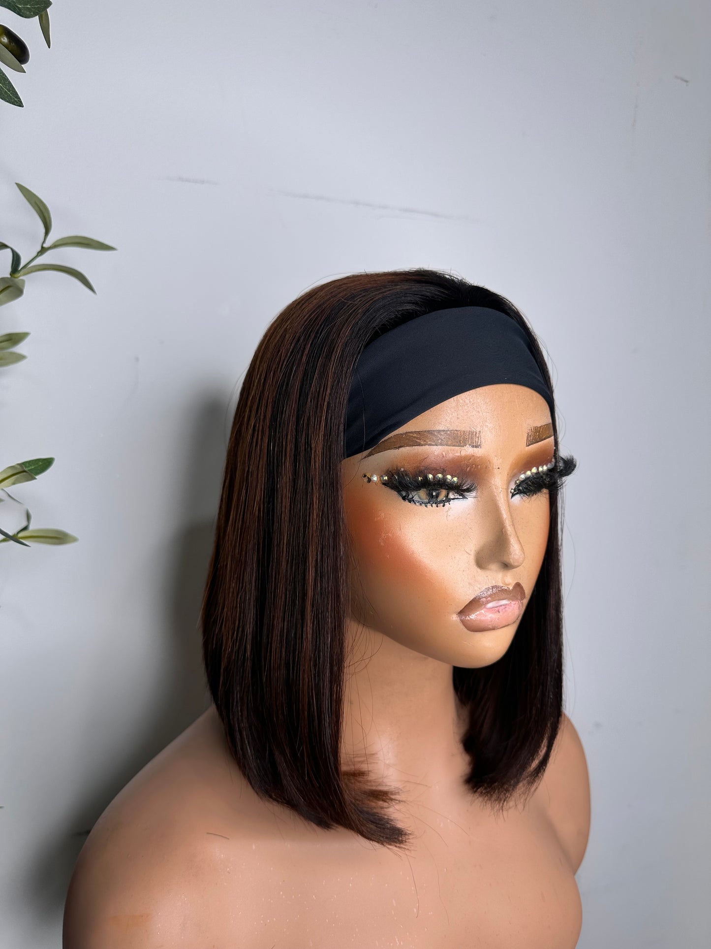 12 inches SDD band wig, perfect for everyday wear, wear and go wig, permanent bounce. Light brown.