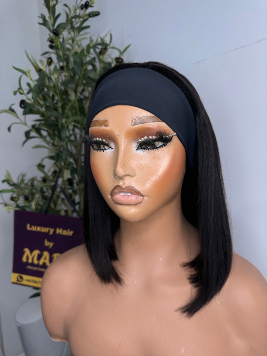 12 inches SDD band wig, perfect for everyday wear, wear and go wig, permanent bounce. Light brown.