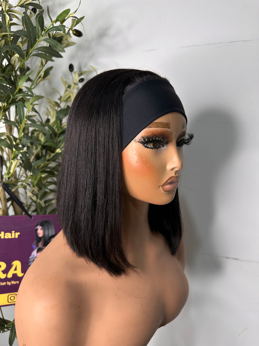 12 inches SDD band wig, perfect for everyday wear, wear and go wig, permanent bounce. Light brown.