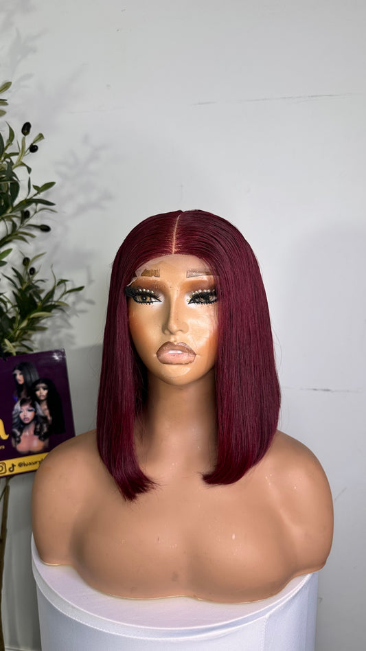 10 inches SDD Vietnamese bone straight, 240g density with 2by6 closure. 100% human hair. Wine Velvet