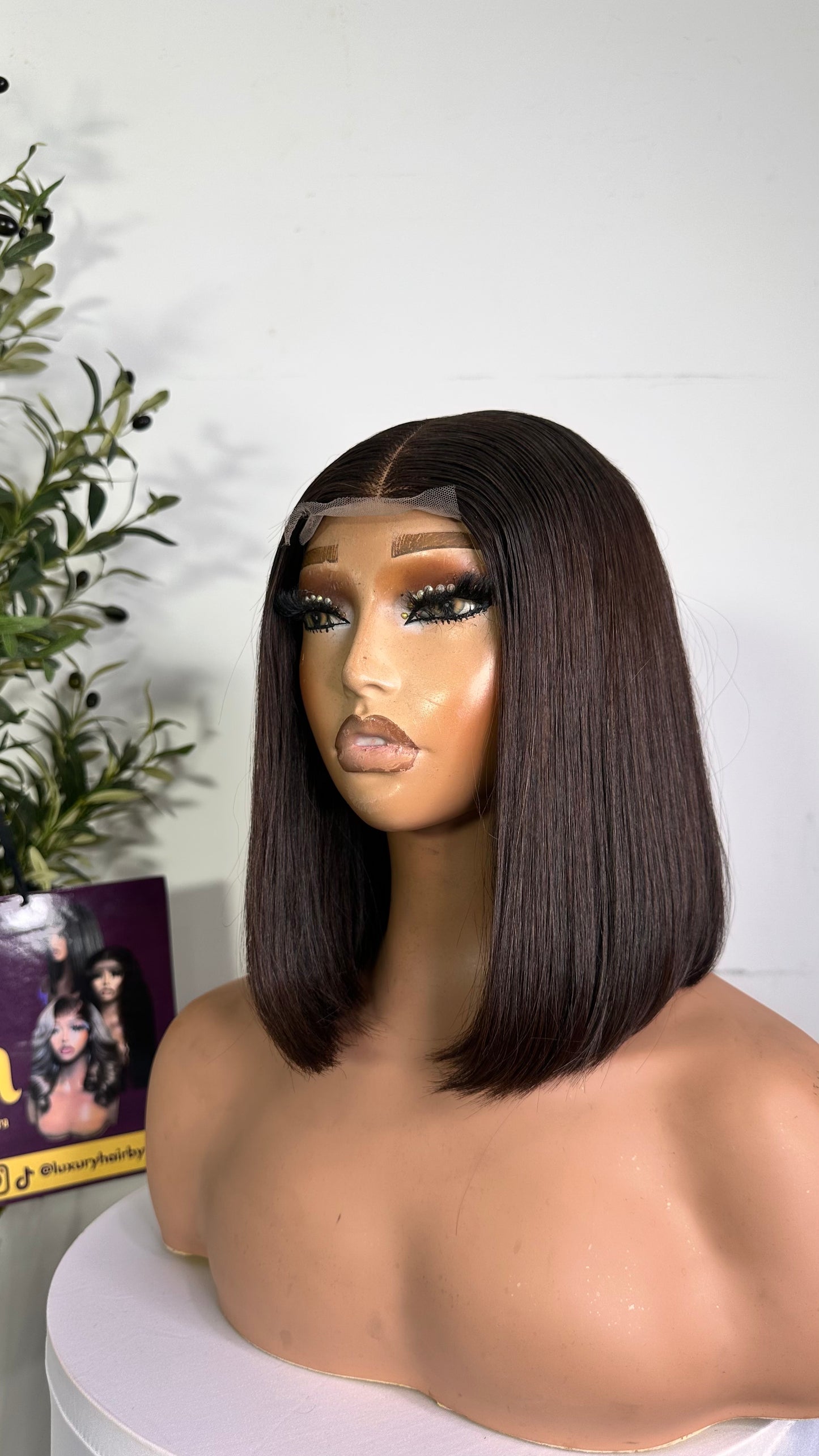 10 inches SDD Vietnamese bone straight, 240g density with 2by6 closure( Kimkay). 100% human hair.  Coffee brown.