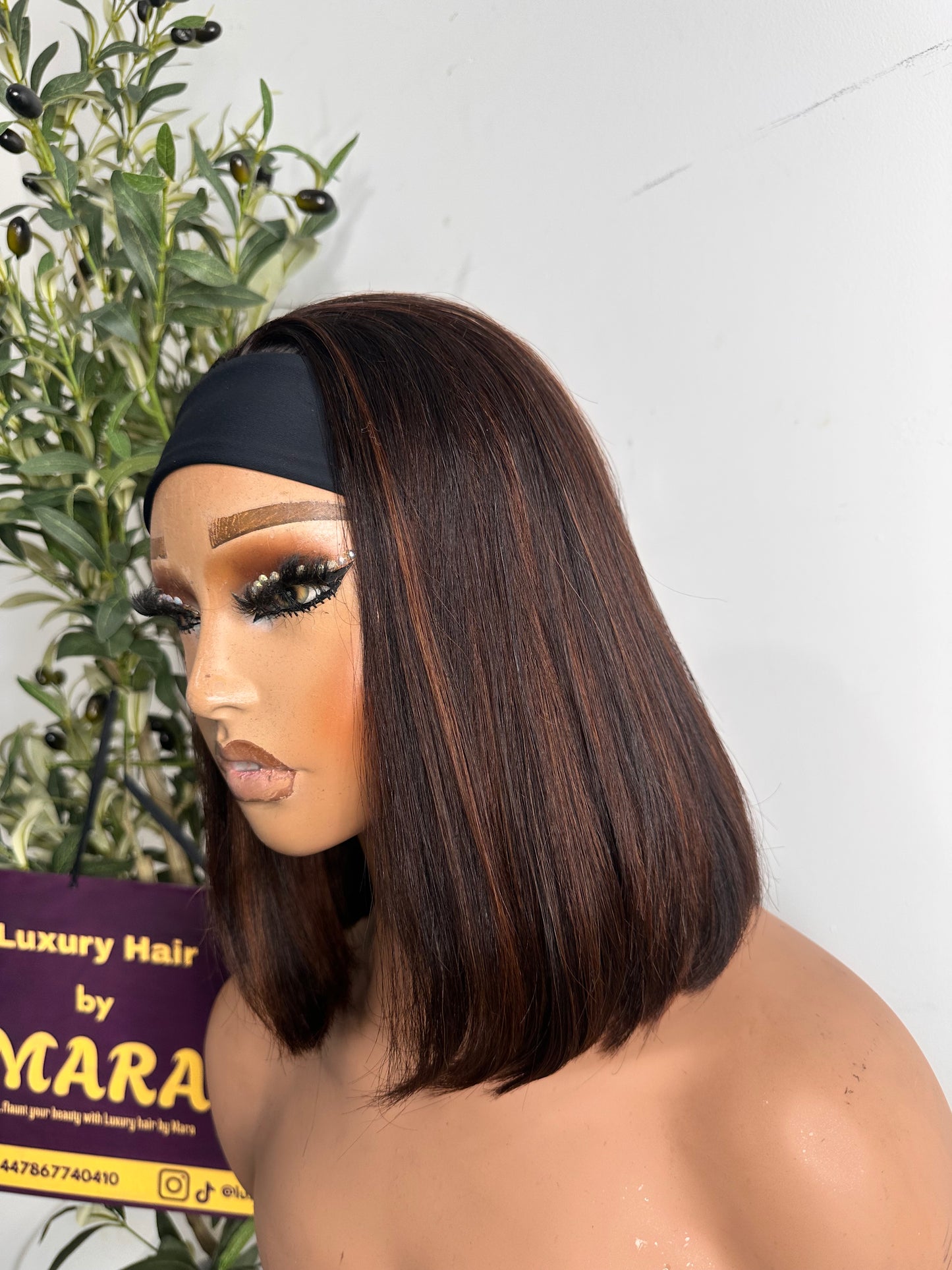 12 inches SDD band wig, perfect for everyday wear, wear and go wig, permanent bounce. Light brown.