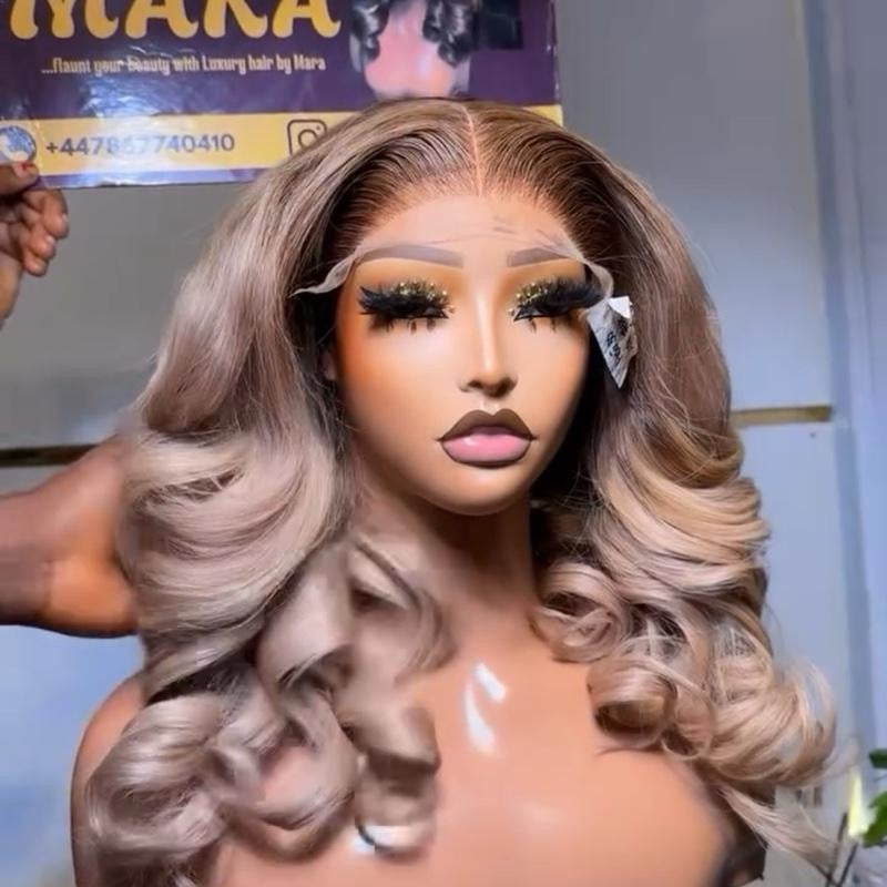 16 inches SDD Vietnamese Single DONOR  hair. 350g with 5by5 closure. 100% human hair. Blonde, Raw hair.