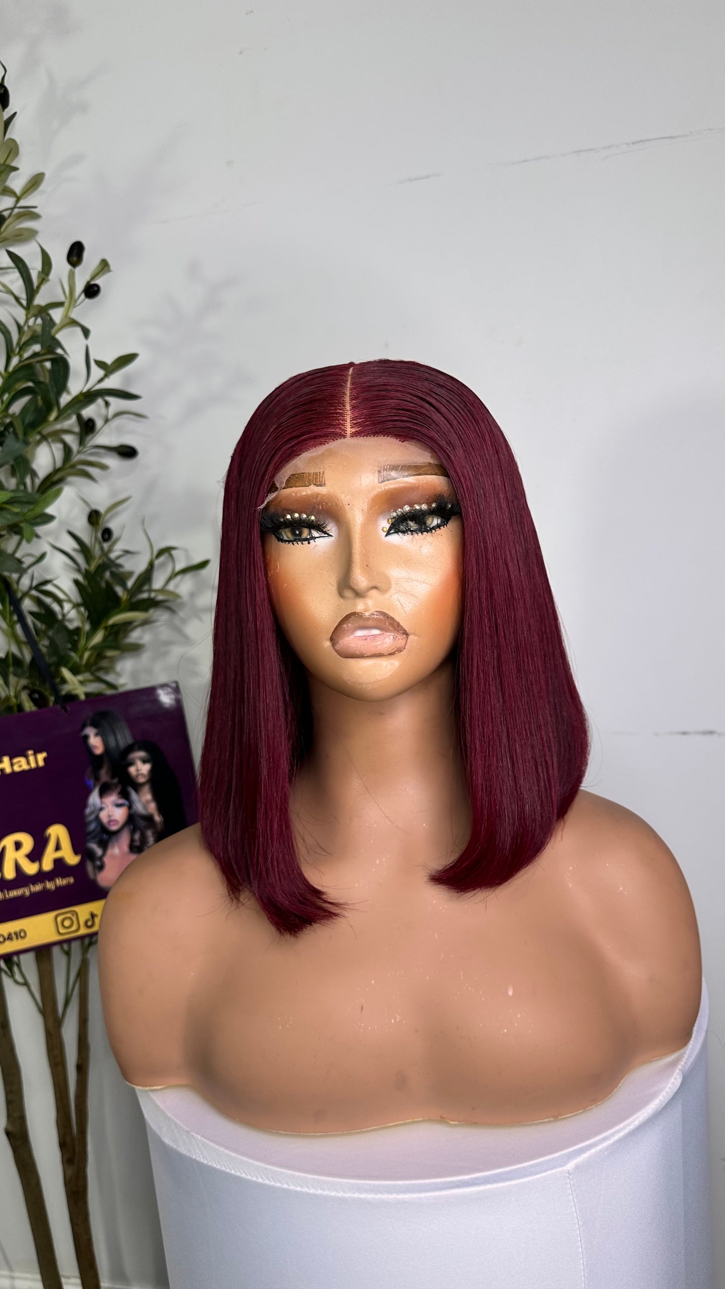10 inches SDD Vietnamese bone straight, 240g density with 2by6 closure. 100% human hair. Wine Velvet
